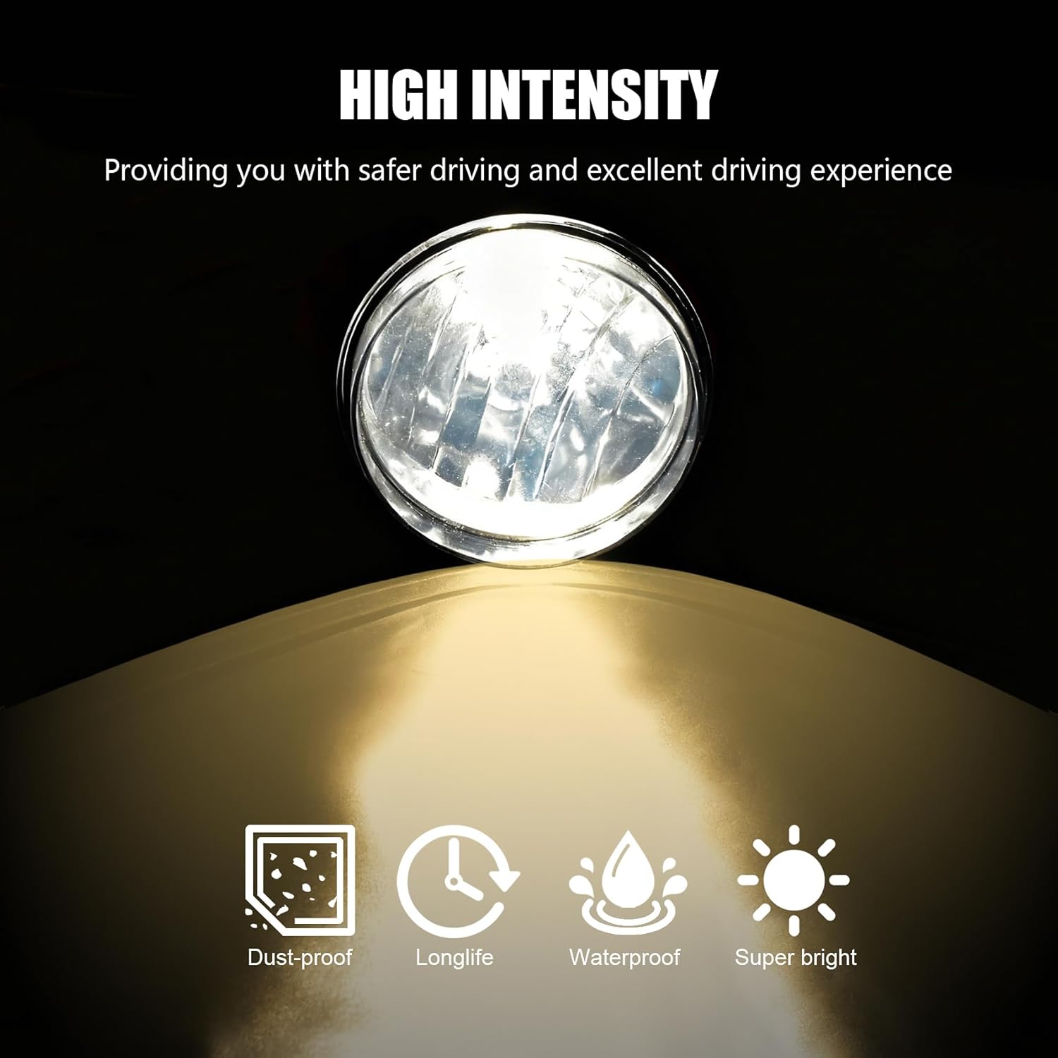 OKSIWA Halogen Fog Lights-For 2007-2013 GMC Sierra 1500,2007-2014 GMC Sierra 2500 3500HD (Not For Classic Models), Fog Light Assembly Replacement, Easy to Install