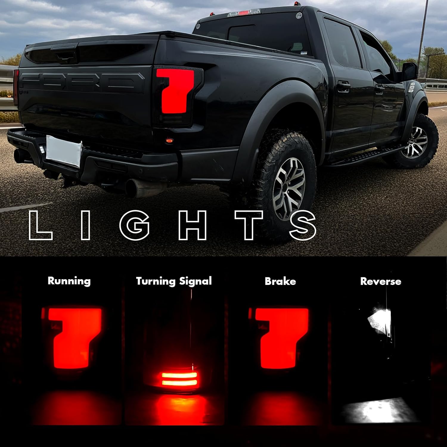 OKSIWA Sequential Full Led tail lights for Ford F150 2015-2020 Starting Animated Rear Light Assembly, Dynamic Turn Signal,Brake Light,Reverse Light Smoked-2