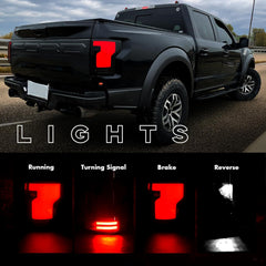OKSIWA Sequential Full Led tail lights for Ford F150 2015-2020 Starting Animated Rear Light Assembly, Dynamic Turn Signal,Brake Light,Reverse Light Smoked-2