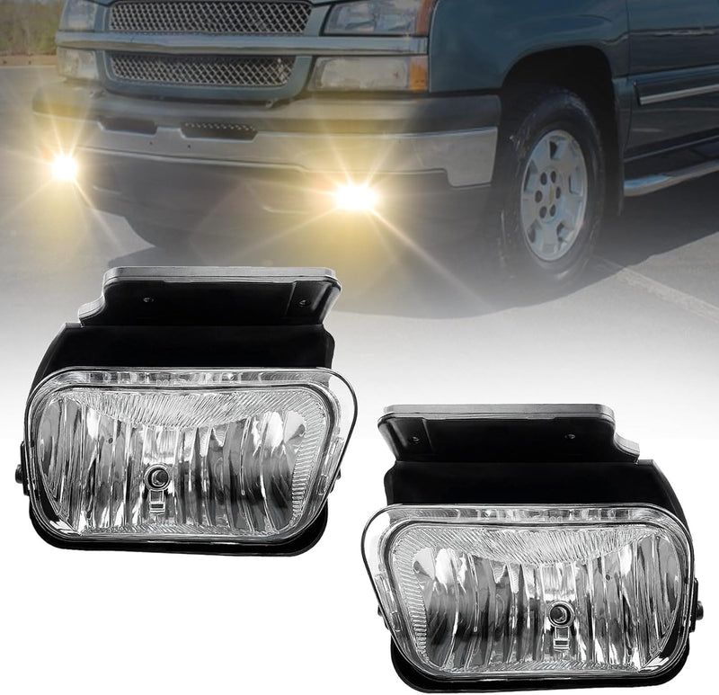 DOT Approved Halogen Fog Lights for 2002-2007 Chevy Silverado Avalanche Plug & Play-1