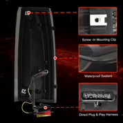 OKSIWA Full Led Tail Lights for Chevy GMC 1988-1999 C/K Pickup Truck Silverado Suburban Sierra Tahoe Yukon Turn Signal,Brake Light,Reverse Light Smoked