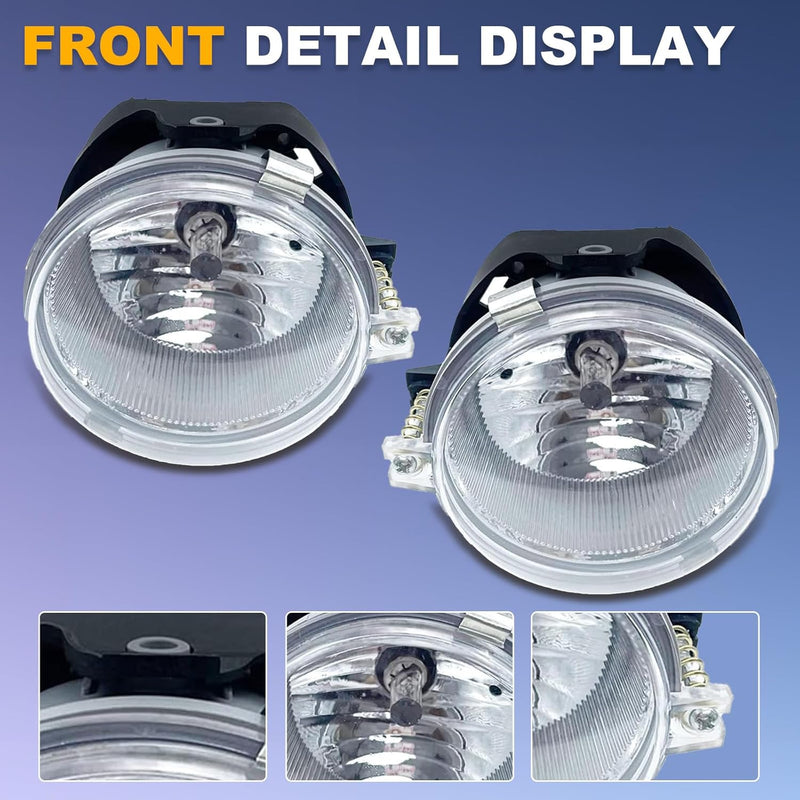 OKSIWA Fog Lights Compatible with 05 06 07 Dodge Caravan 2008 2009 2010 Challenger 2006 2007 2008 2009 Charger 07-09 Caliber 08-10 Chrysler Sebring 07-09 Patriot Compass Fog Lamps-3