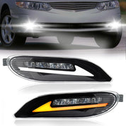 OKSIWA LED Fog Lights with DRL and Dynamic Turn Signal for Toyota Camry 2002-2004/ Corolla 2005-2008/ Solara 2002-2003, Fog Lamp Assembly Replacement with Start-up Animation, 1 Pair