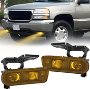 OKSIWA LED Fog Lights Compatible With 2000 2001 2002 2003 2004 2005 2006 GMC Yukon Pickup Truck / 1999 2000 2001 2002 GMC Sierra, A Pair Of Fog Lamps With Housing And Clear Lens