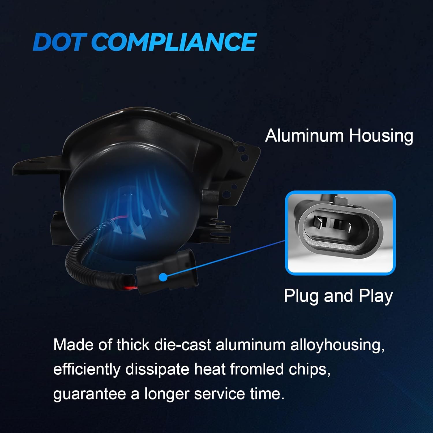 OKSIWA LED Fog Lights Assembly for BMW 3 Series 2006-2008 (323i /325i / 325xi / 328i / 328xi / 330i / 330xi / 335i / 335xi Sedan E90 / Wagon E91) Front Driving Fog Lamp Clear Lens -1 Pair