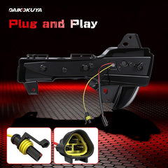 OKSIWA White & Yellow LED Front Daytime Running Lights DRL Fit for 2021-2024 Tesla Model Y Upgrade and Modified 1 Pair Turn Signals Driving Runing Lamp Fog Lights Assembly-3