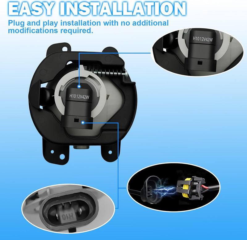 OKSIWA Fog Lights Assembly Compatible with 2011 2012 2013 2014 Dodge Charger with Switch and Wiring Kit-5