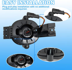 OKSIWA LED Fog Lights Assemblies Compatible With 2002 2003 2004 2005 2006 2007 2008 2009 Dodge Ram 1500 2500 3500 Front Bumper Fog Lights-6