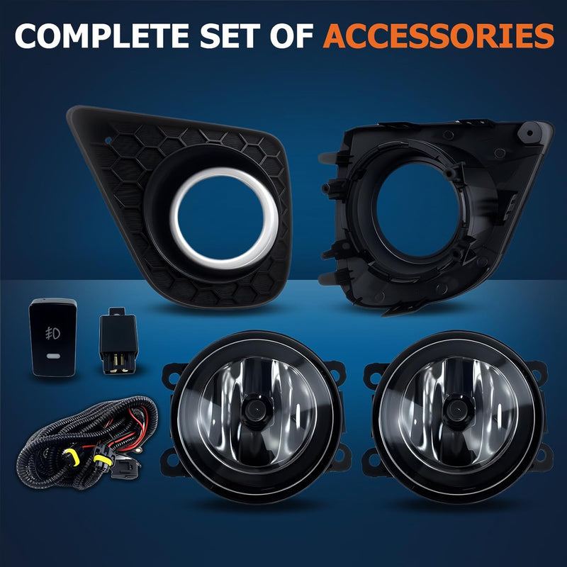 OKSIWA Fog Lights Assembly Compatible with 2013 2014 2015 Honda Accord Coupe, Front Bumper Driving Fog Lamp Kits, Driver & Passenger Side, IP67 Waterproof & Plug-And-Play-4