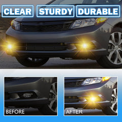 OKSIWA Fog Lights Compatible with 2009 2010 2011 Honda Civic Sedan, 1 Pair Front Bumper Driving Fog Lamps with Switch and Wiring Harness(Amber Lens)-3