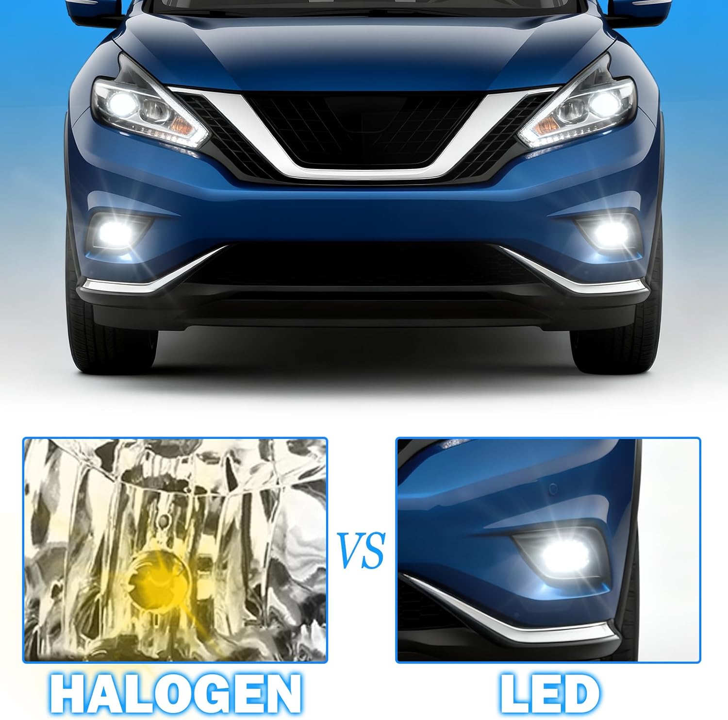 OKSIWA LED Fog Lights Compatible with 2015 2016 2017 2018 Nissan Murano Bumper Driving Fog Lamps Assemblies with Switch and Wiring Harness-6