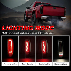 Animated Sequential LED Tail Lights for 2004-2012 Chevy Colorado & GMC Canyon, Isuzu i-280/i-350/i-290/i-370 Plug & Play-2