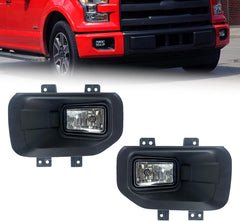 OKSIWA Fog Lights Assemblies Compatible With 2015 2016 2017 Ford F150 Front Bumper Fog Lights Clear Lens-1