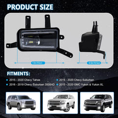 DOT Compliant LED Fog Lights with DRL & Sequential Turn Signal for 2015-2020 Chevy Tahoe Suburban,GMC Yukon Yukon XL Plug & Play-4