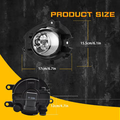 OKSIWA Fog Lights Compatible With Toyota RAV4 2006 2007 2008, 1 Pair Fog Lamps with Bezels and H11 12V 55W Bulbs included Switch and Wiring kit-4