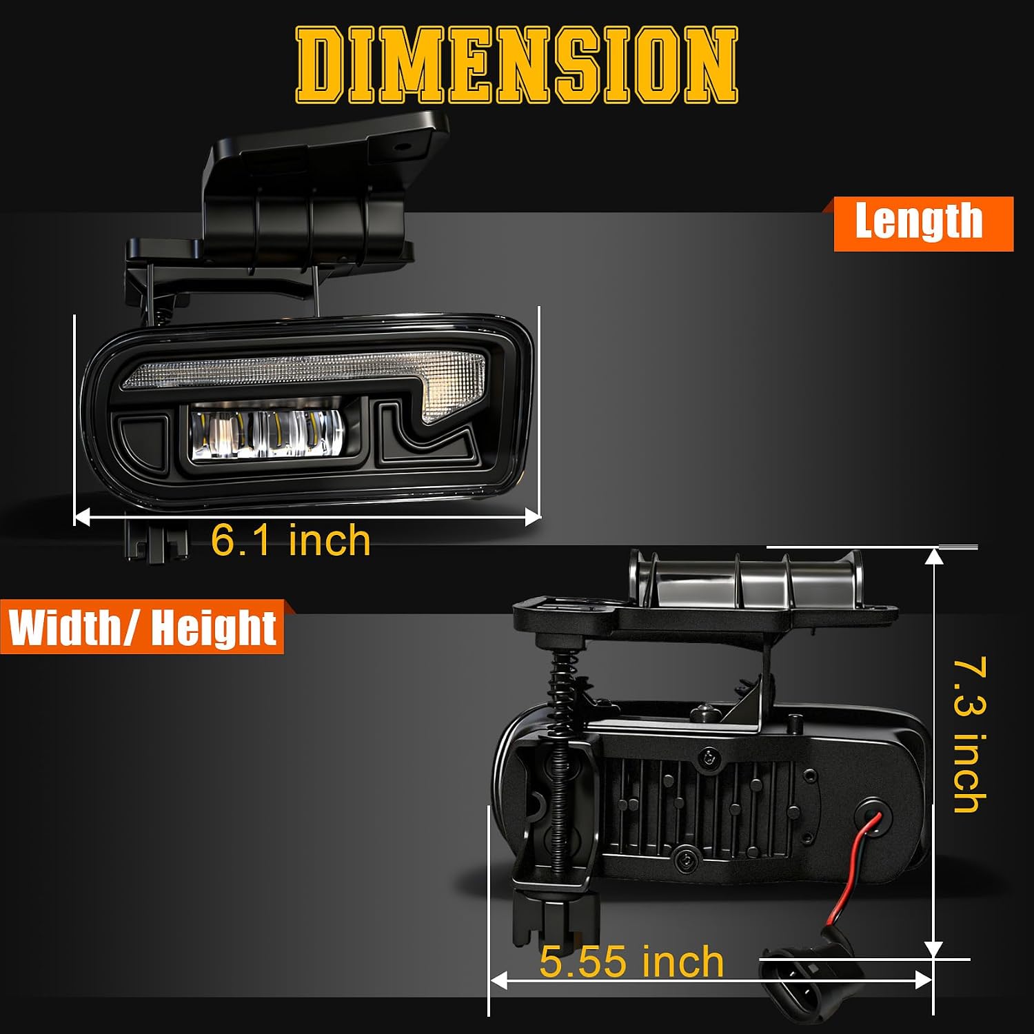 DOT Approved  LED Fog Light for 1999–2006 Chevy Silverado, Tahoe & Suburban, 1 Pair-4