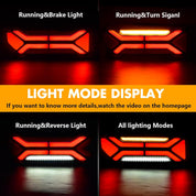 OKSIWA Sequential Full LED Tail Lights for Suzuki Jimny 2019-2024, with Start Up Sequence,Dynamic Turn Signal,Unique Appearance Design, Reverse Brake Tail Lamp Rear Lights Assembly (Dumbbel)