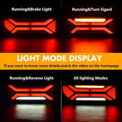 OKSIWA Sequential Full LED Tail Lights for Suzuki Jimny 2019-2024, with Start Up Sequence,Dynamic Turn Signal,Unique Appearance Design, Reverse Brake Tail Lamp Rear Lights Assembly (Dumbbel)-3