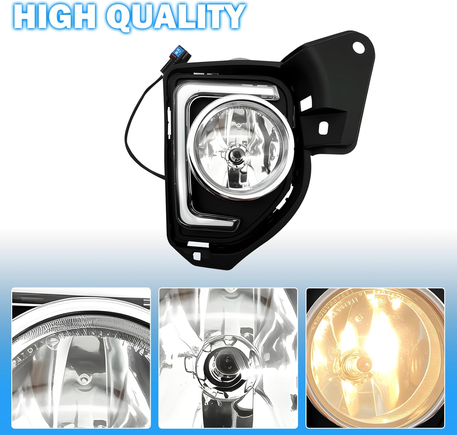 OKSIWA DRL Fog Lights Compatible with 2014 2015 2016 2017 2018 Toyota Hiace with DRL Turn Signals Fog Lamps Assemblies w/Switch and Wiring Harness-5