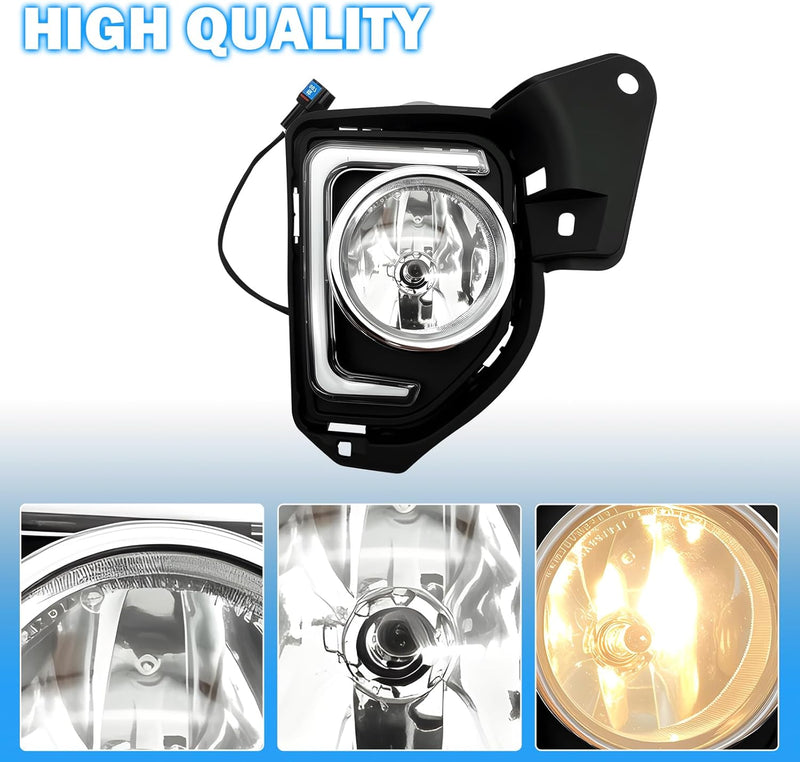 OKSIWA DRL Fog Lights Compatible with 2014 2015 2016 2017 2018 Toyota Hiace with DRL Turn Signals Fog Lamps Assemblies w/Switch and Wiring Harness-5