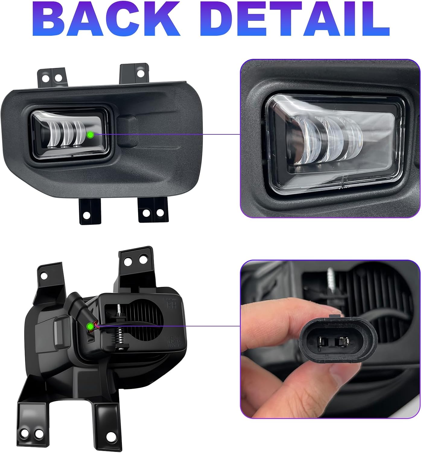 OKSIWA LED Fog Lights Compatible with 2015 2016 2017 Ford F150 Fog Lamps Assembly Left Driver and Right Passenger Side-5