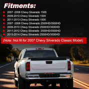 OKSIWA Sequential LED Tail Lights Assemble Fits for 2007-2013 Chevy Silverado 1500& 2007-2014 Chevy Silverado 2500HD/3500HD With Start-Up Animation, Dynamic Turn Signals, Brake Light,Reverse Light-Smoked