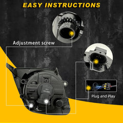 OKSIWA Fog Lights Compatible With RAV4 2009-2012, 1 Pair Front Bumper Lights with Bezels and H11 12V 55W Bulbs included Switch and Wiring kit-4