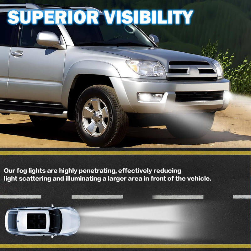 DOT approved LED Fog Lights with DRL & Turn Signal for 2003-2005 Toyota 4Runner Clear Lens Plug & Play-7