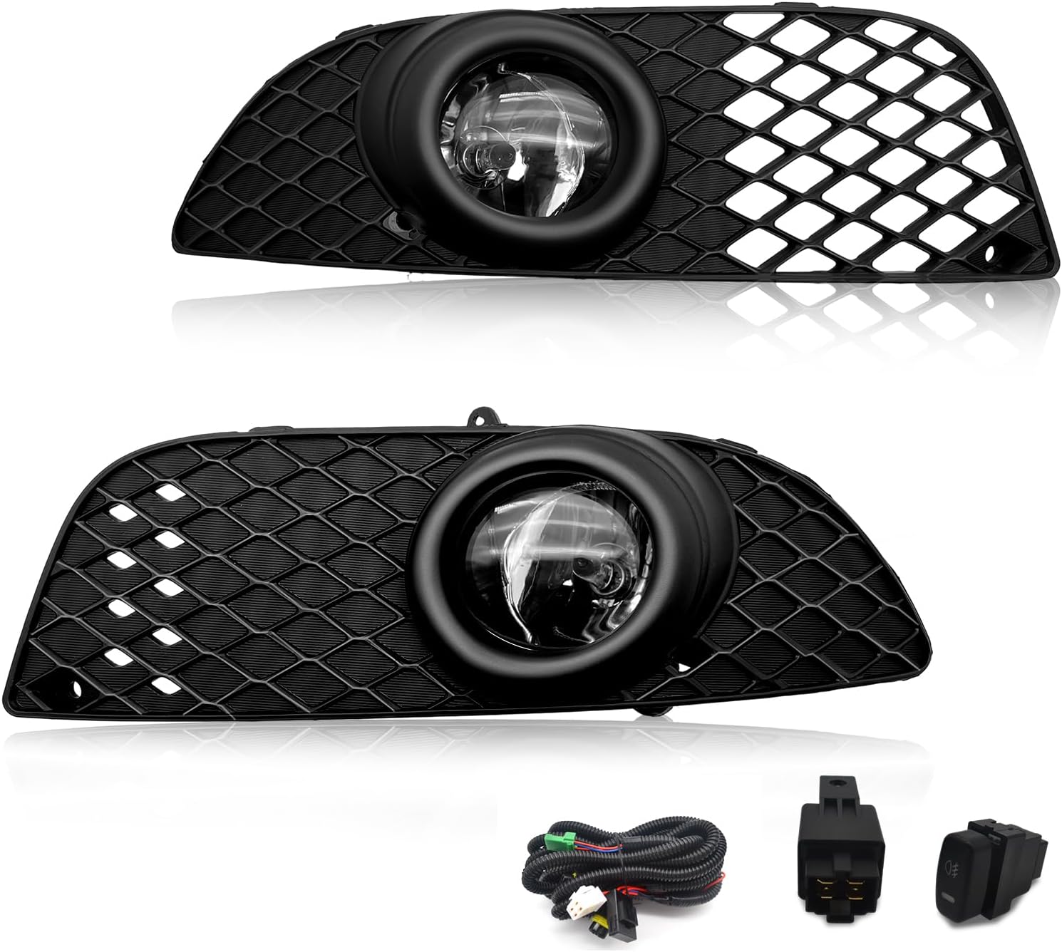OKSIWA Fog Lights Compatible with 2007-2015 Mitsubishi Lancer Bumper Driving Fog Lamps Assemblies with Switch and Wiring Harness-9
