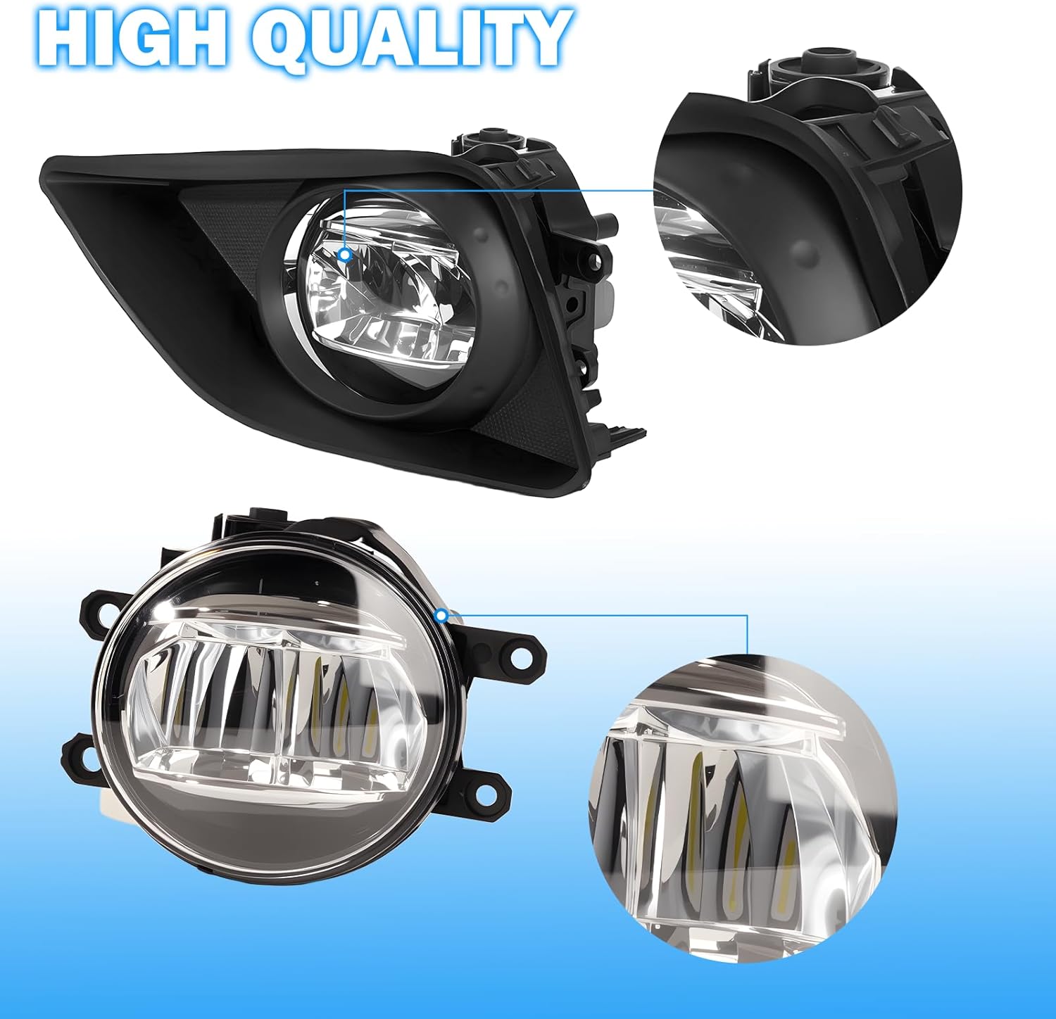 OKSIWA LED Fog Lights Compatible with 2008-2010 Toyota Corolla Bumper Driving Fog Lamps Assemblies with Switch and Wiring Harness-3