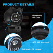 OKSIWA Ultra-Bright LED Fog Lights with DRL and Turn Signals Fit for 2005 2006 2007 2008 Ford F150, 2006-2010 Lincoln Mark LT, Front Driving Fog Lamps Assembly, DOT Certified - 1 Pair