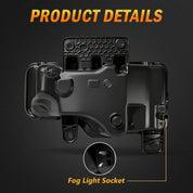 OKSIWA LED Fog Lights-For 2016 2017 2018 GMC Sierra 1500, Fog Light Assembly Replacement, IP67 Waterproof, Clear Lens,Exclude Fog Wiring Harness