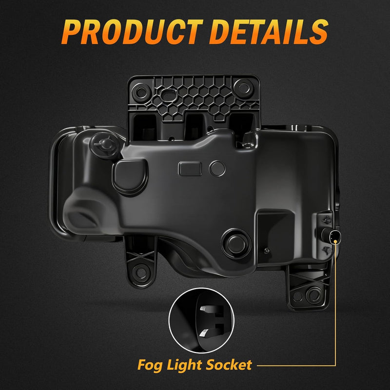 DOT Approved LED Fog Lights with Clear Lens for 2016-2018 GMC Sierra 1500 Plug & Play-3