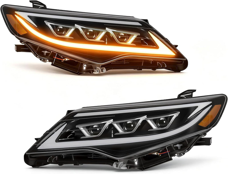LED Projector Headlights with Startup Animation & Sequential Turn Signal for 2012-2014 Toyota Camry XV50 DRL High Low Beam Clear Lens Waterproof Plug & Play 1 Pair-7
