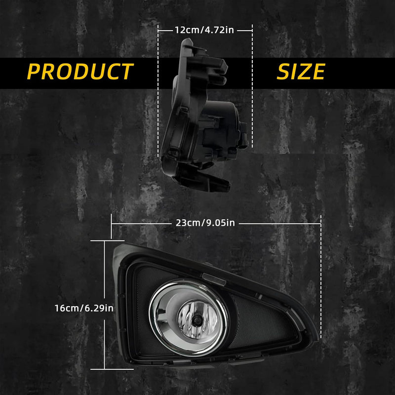 OKSIWA Fog Lights Fit for 2016 2017 2018 Toyota RAV4 1 Pair Front Bumper Driving Fog Lamps with Bezels and Assemblies Kit, Left & Right Side (Clear Lens)-6