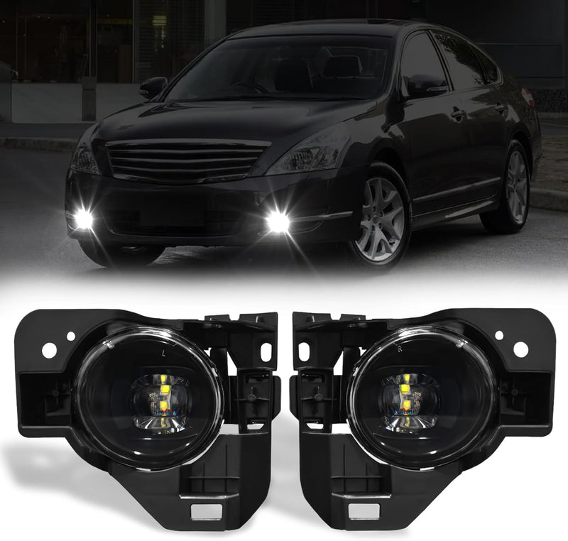 OKSIWA LED Fog Lights,Compatible with Nissan Maxima 2009-2014,Front Bumper Fog Lamp with Switch Wiring Harness Kit, neblineros para autos delantero, faros antiniebla-1