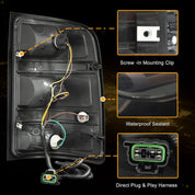 OKSIWA Halogen Tail Light for 2007-2013 GMC Sierra 1500 2500HD 3500HD, with Turn Signal, Brake, Reverse Light, Rear Lights Assembly, Plug N Play