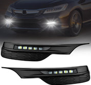 OKSIWA LED Fog Light for 2016 2017 Honda Accord Sedan 4 Door, Front Bumper Driving Light Kit,Fog Lamps Assembly Replacement with Switch,Wiring Harness,Plug and Play