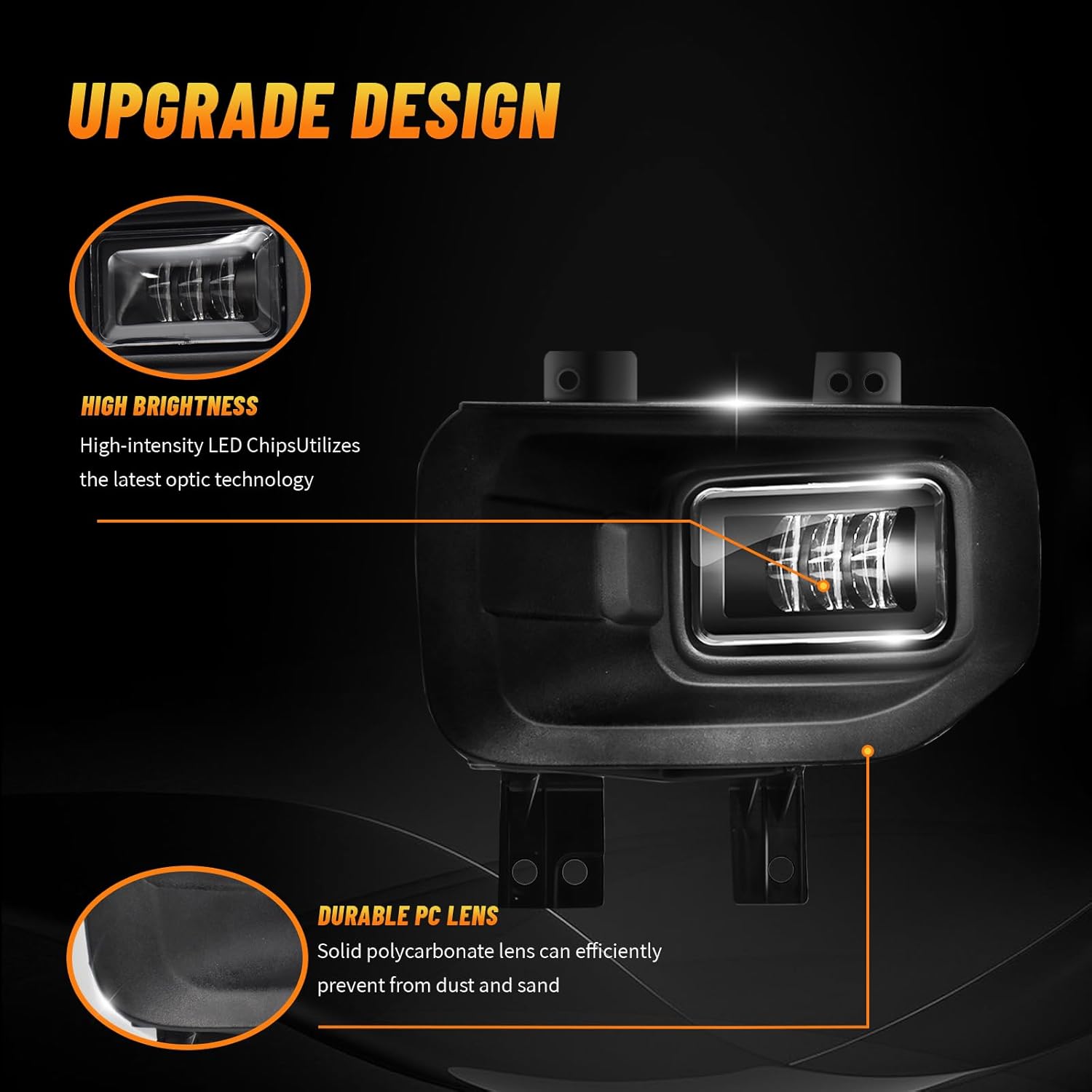 OKSIWA LED Fog Light-For 2015-2017 Ford F150,Replacement Fog Light Assembly, Driving Fog Lamps,Waterproof,Easy to Install