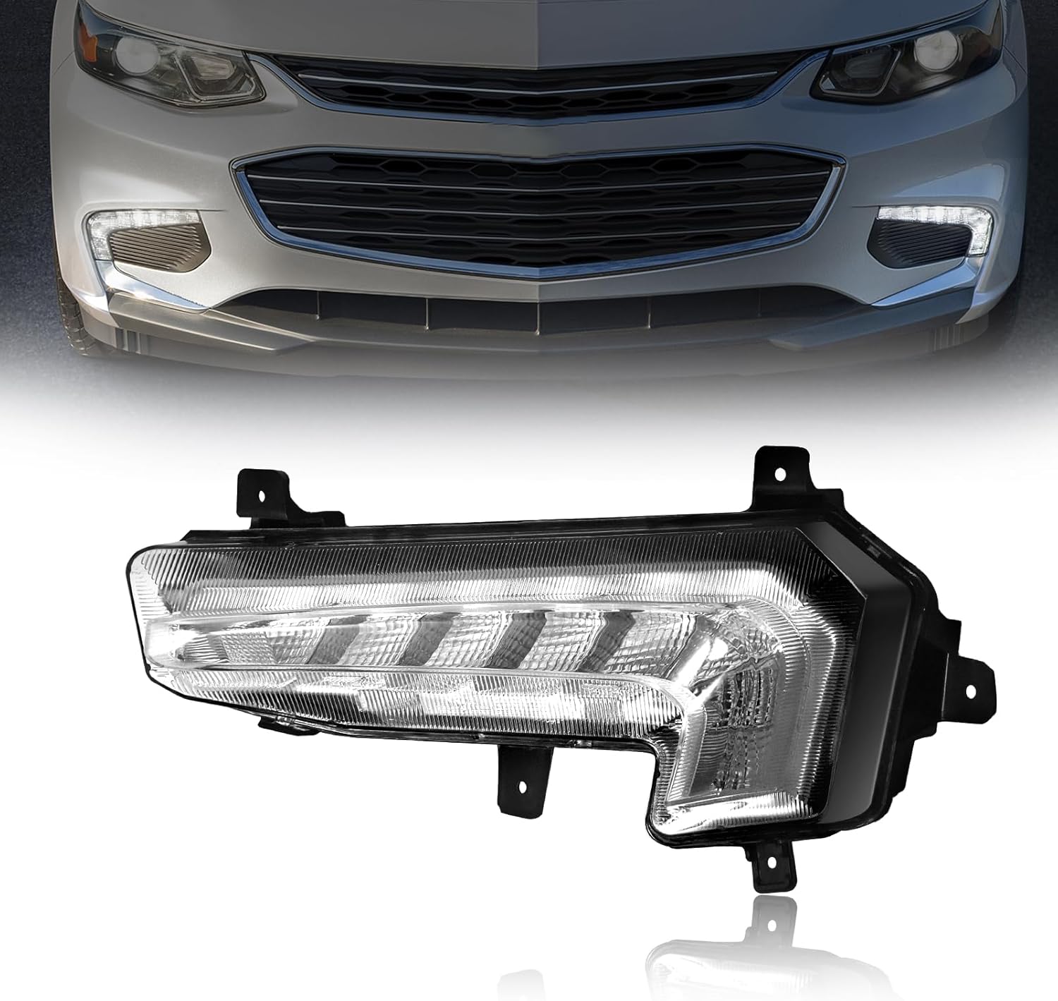 OKSIWA LED Fog Light for 2016 2017 2018 Chevy Malibu, Front Fog Lamps Clear Lens Replacement Kit, Driver Side-1
