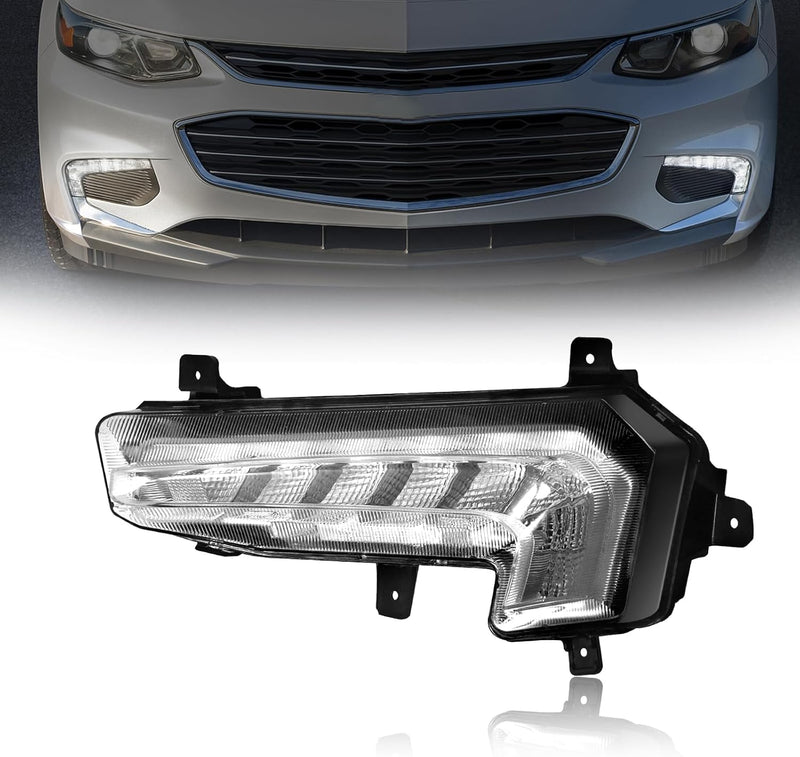 OKSIWA LED Fog Light for 2016 2017 2018 Chevy Malibu, Front Fog Lamps Clear Lens Replacement Kit, Driver Side-1