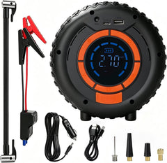 Jump Starter with Tire Inflator, 8000mAh Car Battery Jumper, 150PSI Air Compressor, Power Bank & LED Light for Cars Trucks Bikes-1