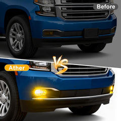DOT Approved Yellow LED Fog Lights for 2015-2020 Chevy Tahoe Suburban & GMC Yukon/Yukon XL Plug & Play-4
