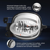 OKSIWA 2007-2009 Lexus ES350 Fog Lights Compatibility OEM,Lexus ES350 Fog Lights Enhanced Visibility for Safer Driving,Easy Installation,Chrome 1 Pair