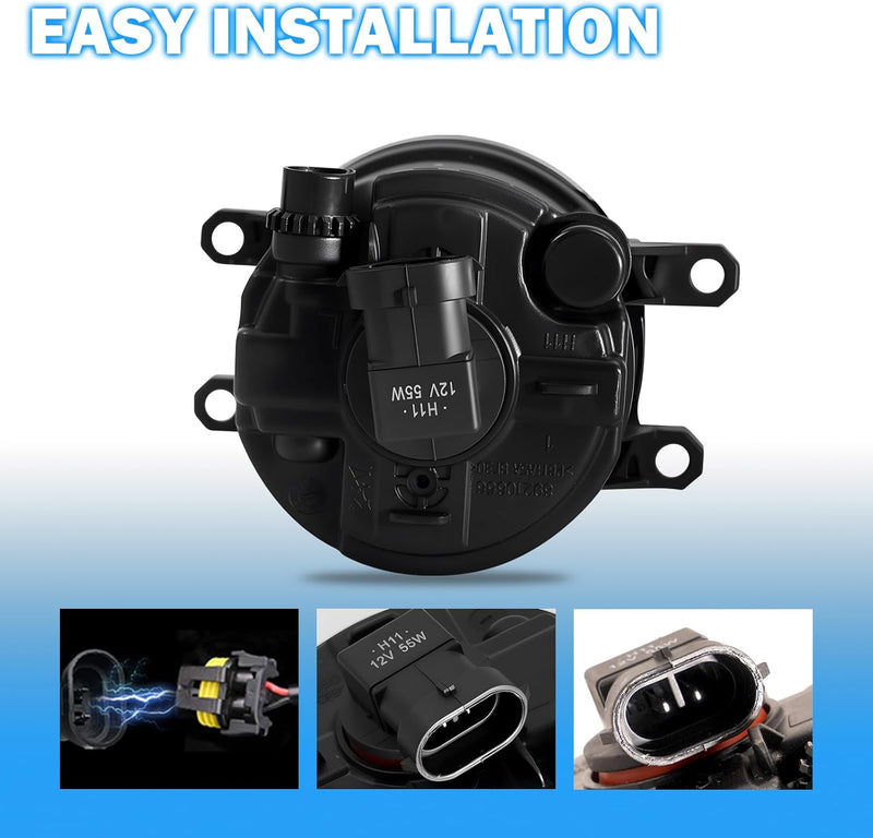 OKSIWA Fog Lights Fit for 2008-2011 Toyota Vios/Yaris Bumper Driving Fog Lamps Assemblies w/Switch and Wiring Harness-5