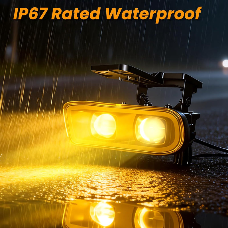 DOT Approved LED Fog Lights with Yellow Lens for 1999-2002 GMC Sierra & 2000-2006 GMC Yukon Plug & Play-6