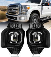 OKSIWA LED Fog Lights for Ford 2011-2016 F250/F350/F450/F550 Super Duty, Bumper Driving LED Fog Lamp Assembly Replacement FogLight Kit, DOT Certified（1 Pair）