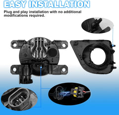 OKSIWA LED Fog Lights Assembly Compatible With 2013 2014 2015 Honda Accord Coupe Front Bumper Driving Fog Lamp Kits Fog Light Driver & Passenger Side-5