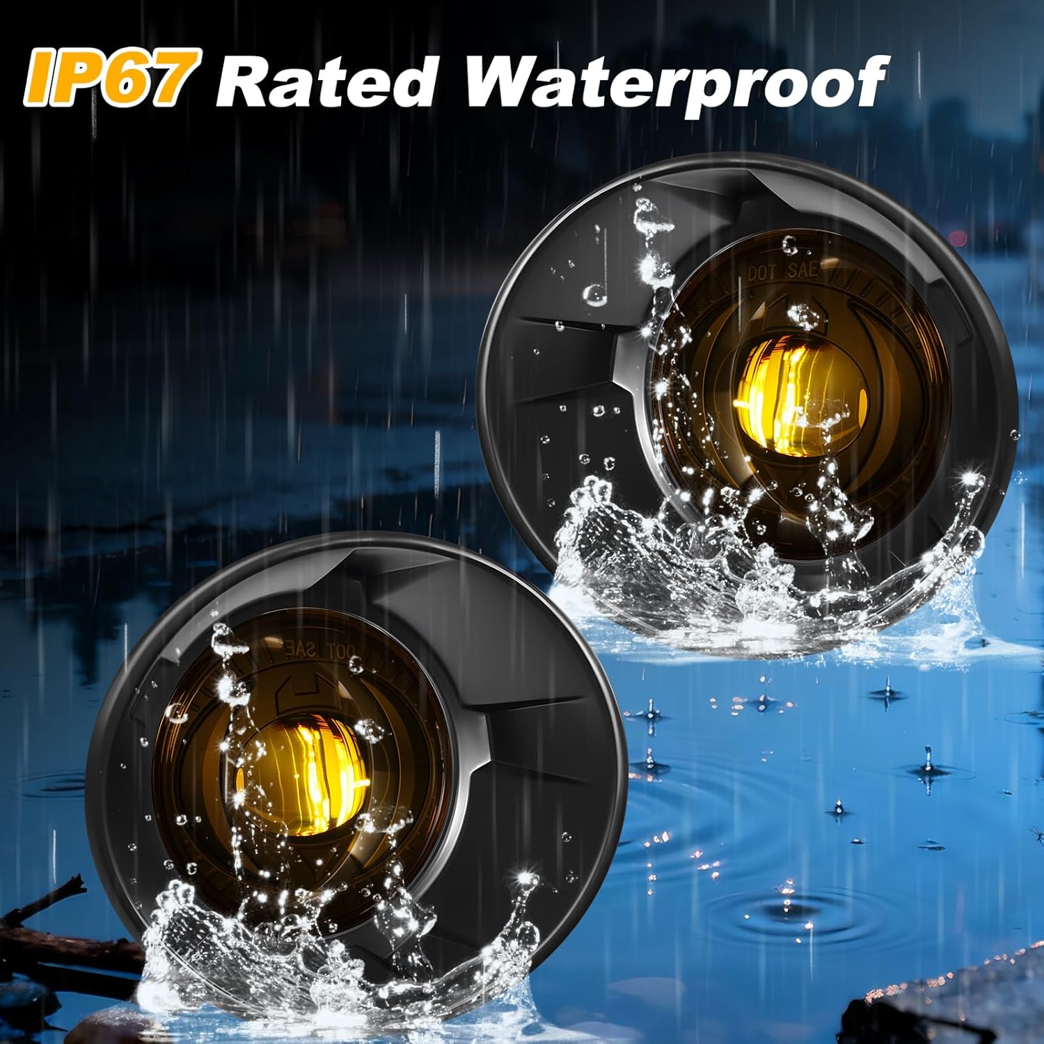 DOT Compliant Yellow LED Fog Lights for 2010-2013 Chevy Camaro Plug & Play-8