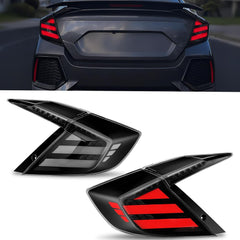 OKSIWA Sequential LED Tail Lights Compatible with Honda Civic 10th Gen Sedan 2016-2021, Not for Hatchbacks, Starting Animated Tail Light Assembly, Brake Turn Signal Lights, Reverse Lights, Parking Light-1